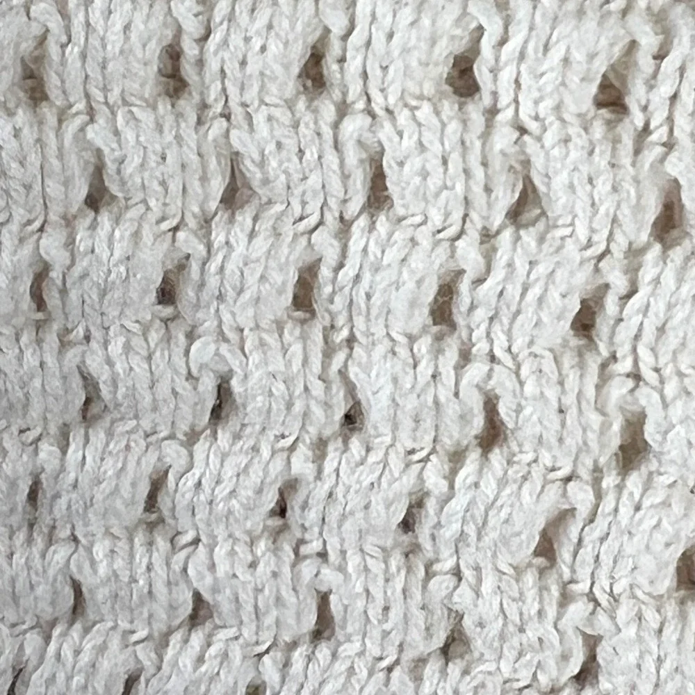 Baby Gap Toddler Girls Ivory Frost Crochet Knit Eyelet Lace Hem Sweater 3T